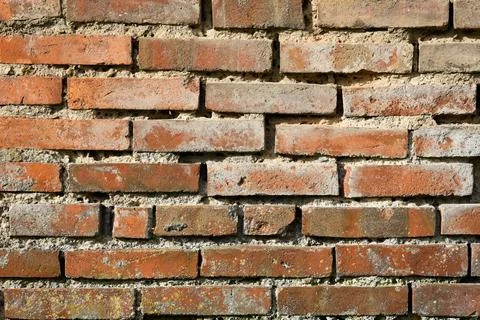 Background of an old orange bricks wall Stock Photos