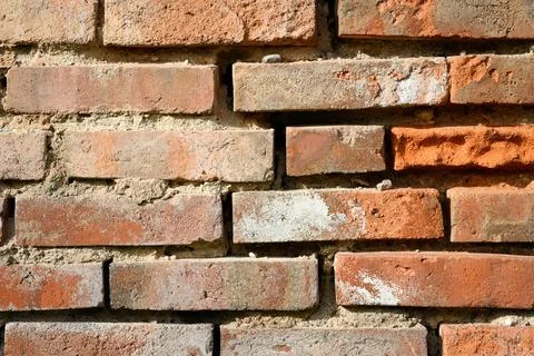 Background of an old orange bricks wall Stock Photos