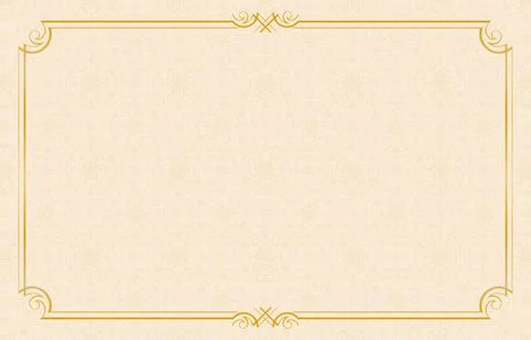 Background old paper with frame, Rectangle gold frame ornament Stock Illustration