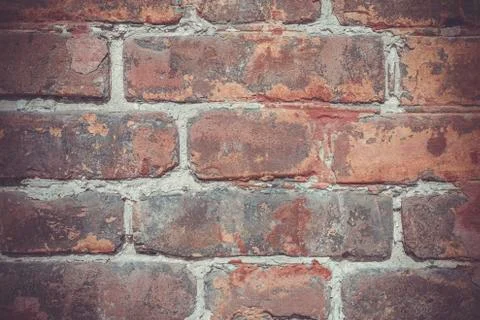 Background of old red brick wall pattern texture. 写真素材