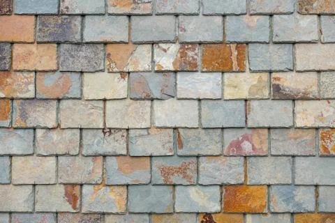 The background of the old red brick wall Stock Photos