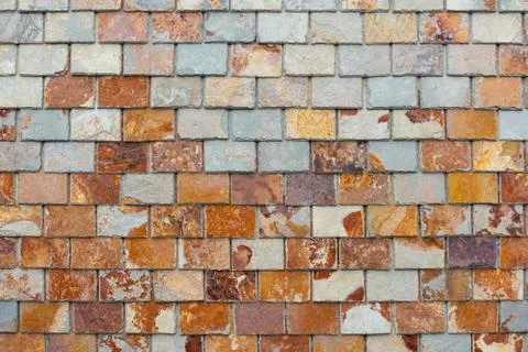 The background of the old red brick wall Stock Photos
