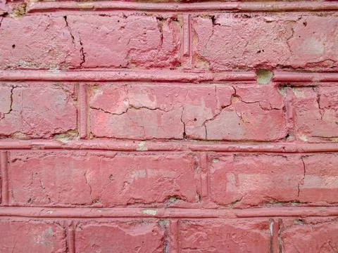 Background from an old red brick wall. Foto stock