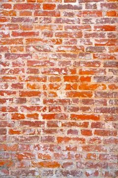 The background of the old red brick wall for design interior and various s... Stockfoto's