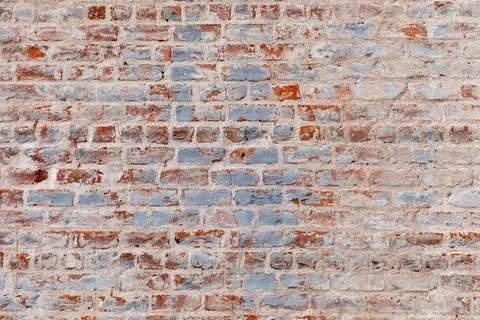 Background of old rotten red brick wall Stock Photos