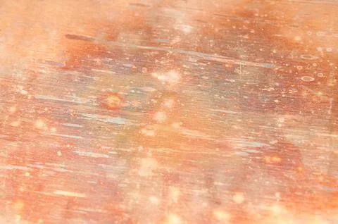 Background of old sheet copper, top view. Foto stock