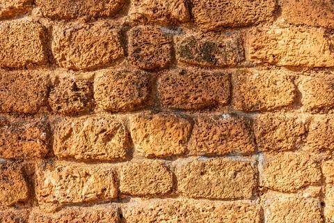 Background of old stone brick wall. Stock Photos
