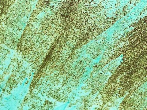 Background of an old wall covered in blue paint. Rusty metal surface. Grunge  Stock Photos