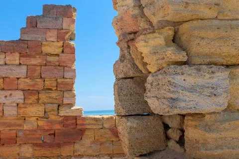 Background with an old wall Fotos Stock