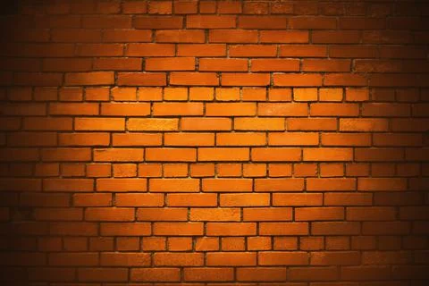 The background of an old wall with a red brick masonry vignette on the sides. Stock Photos