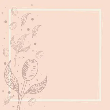Background with olive leaf tree Stock Illustration