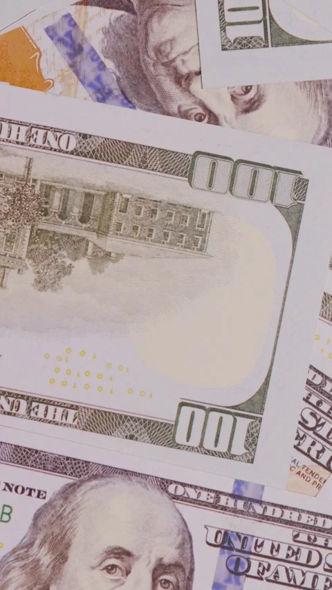 Background of one hundred dollar bills Stock-Footage 260625238