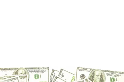 Background of one hundred dollars on bottom Stock Photos