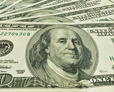 Background of one hundred dollars Stock Photos