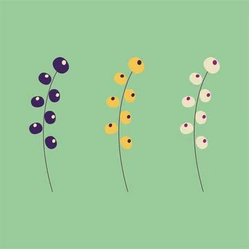 A background or pattern with plant elements. rich summer colors Stock Illustration