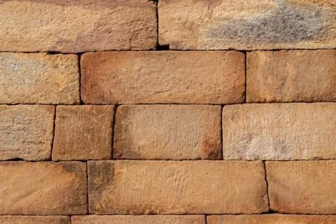 Background or Texture of ancient stone wall Stock Photos