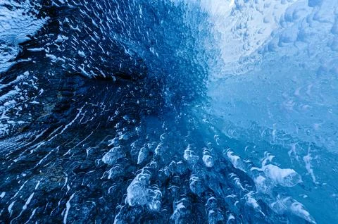 Background or texture image with ice crystal patterns Foto stock