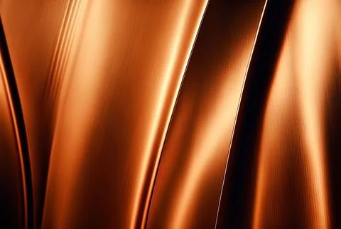 Background or texture made of brushed copper metal. Generative AI Stock Illustration