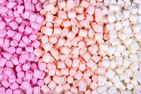 Background or texture of mini marshmallows Stock Photos