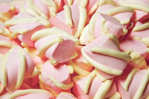 Background or texture of mini marshmallows Stock Photos