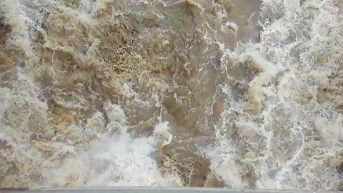 Background or texture. Slow motion of a small mountain waterfall. 240fps. The Stock Footage 91892710