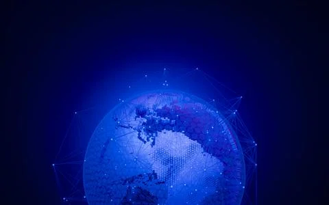 Background  or Wallpaper technology. Global business internet network conne.. Stock Illustration