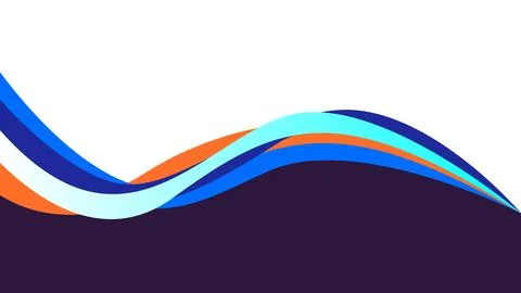Background orange and white wave with a purple line Stock Illustration