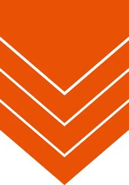 Background with orange badge pattern arranged vertically Illustrazione stock