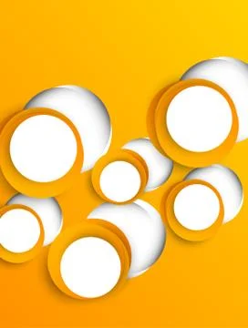 Background with orange circles Stock Illustration
