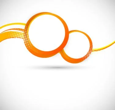 Background with orange circles Stock Illustration