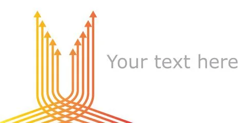 Background with orange gradient arrows. Conceptual picture for business prese Stock Illustration