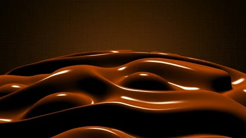 Background with Orange Plasma, Reflection, Unique Design, Paints, Exclusive Stock Footage 303848139