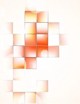Background with orange squares Stock Illustration
