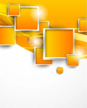 Background with orange squares Stock Illustration