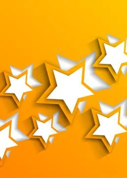 Background with orange stars Illustrazione stock