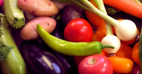 Background from organic vegetables without GMOs Stock Footage 113288140