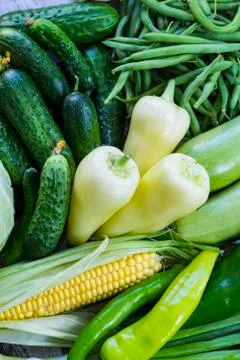 Background from organic vegetables without GMOs Stock Photos