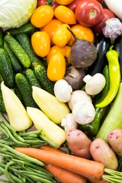 Background from organic vegetables without GMOs Stock Photos