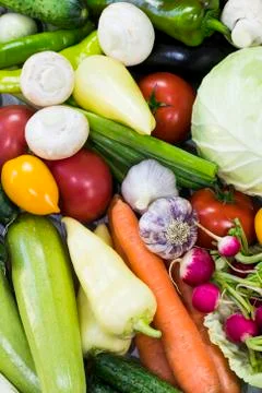 Background from organic vegetables without GMOs Stock Photos