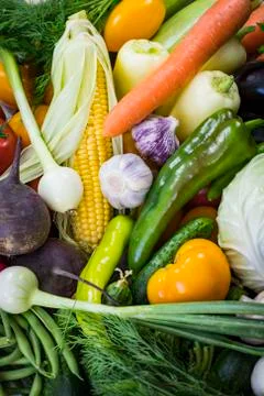 Background from organic vegetables without GMOs Stock Photos