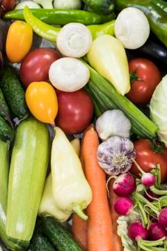 Background from organic vegetables without GMOs Stock Photos