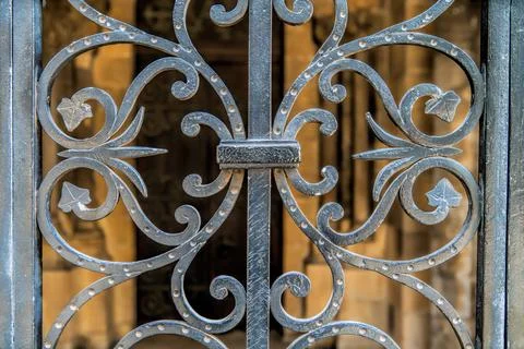 Background with ornaments in iron Stock Photos