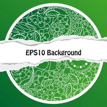 Background with Ornate Floral Pattern Stock Illustration