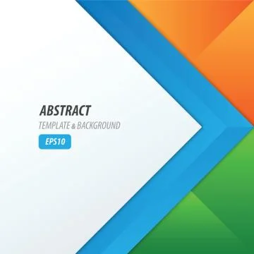 Background overlap dimension modern, blue, green, orange color Stock Illustration