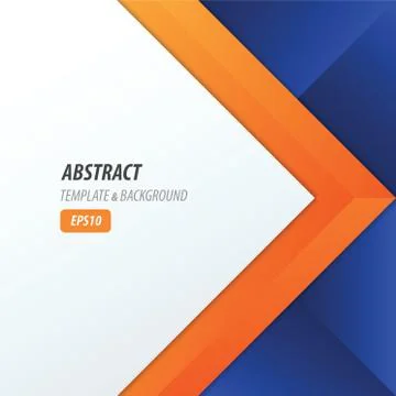 Background overlap dimension modern, blue, orage color Stock Illustration