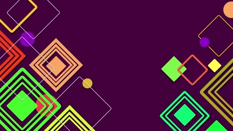 Background with overlapping geometric squares and angled lines animated Stock Footage 334763225