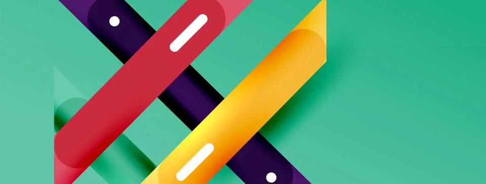 Background overlapping lines. Dynamic lines abstract wallpaper. Straight lines Stock Illustration