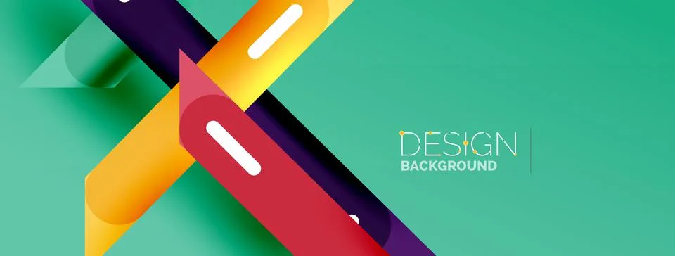 Background overlapping lines. Dynamic lines abstract wallpaper. Straight lines Stock Illustration