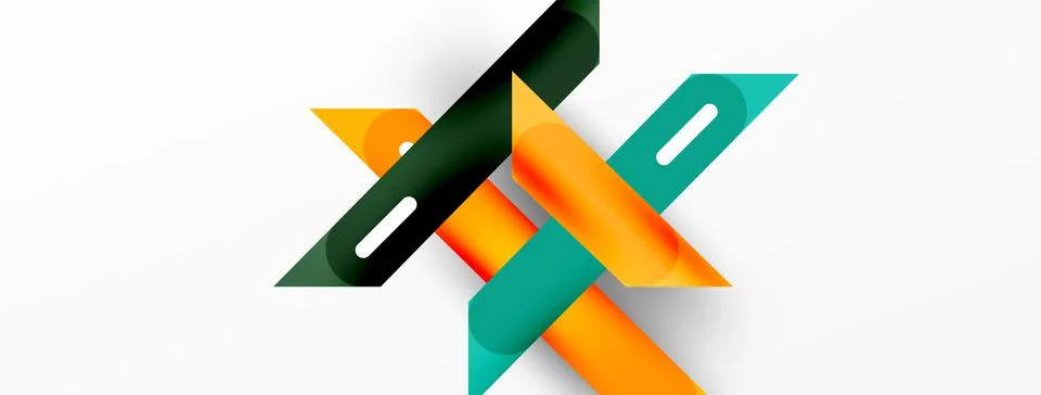 Background overlapping lines. Dynamic lines abstract wallpaper. Straight lines Stockillustratie