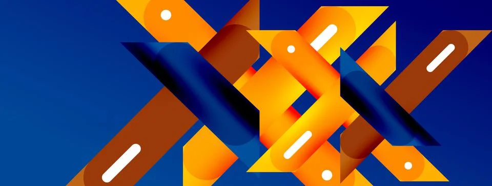 Background overlapping lines. Dynamic lines abstract wallpaper. Straight lines Stock Illustration